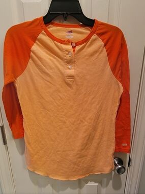 Soffe Large Orange Tee - 3/4 Sleeve